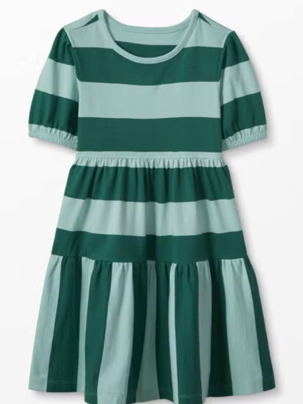 Hanna Andersson Twirl Power Dress Size 5 110 Seafoam Stripe Cotton